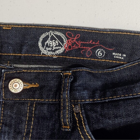 Gap 1969 Womens 6 Denim Skirt 34 in Dark Blue Jean Wash Pencil Y2K Straight - Picture 3 of 5